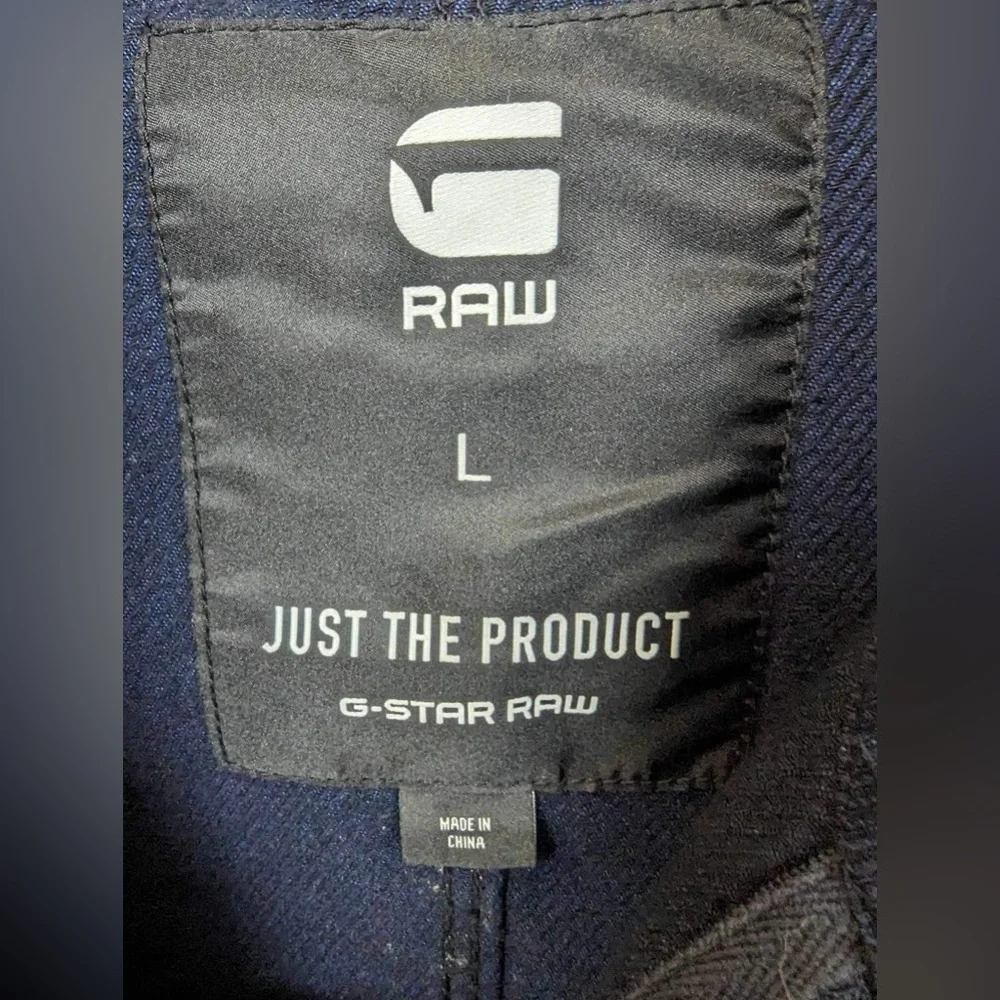 G-Star RAW Men’s Vodan Field Jacket Navy Utility Overshirt- Size Large - Picture 4 of 7